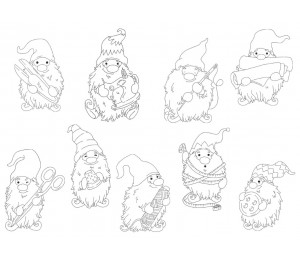 Stickserie - Sewing Gnomes